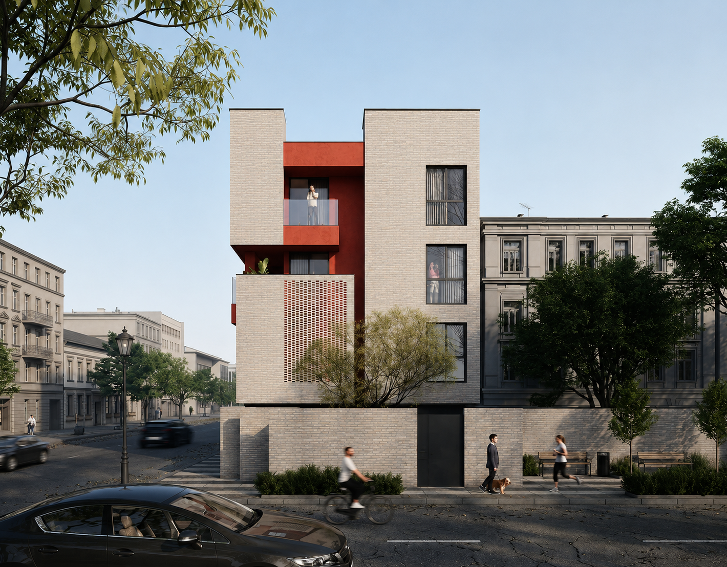 Modern urban residence exterior