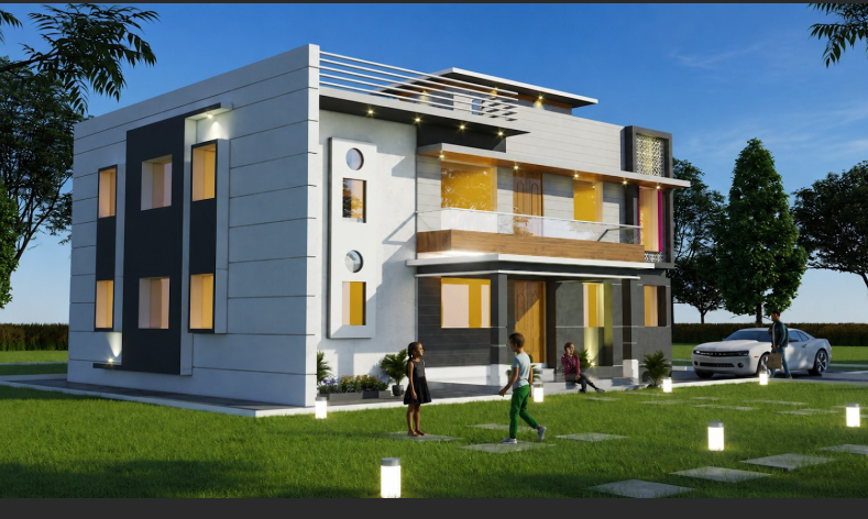Completed residence designed by Tree Build Architects in Jharkhand