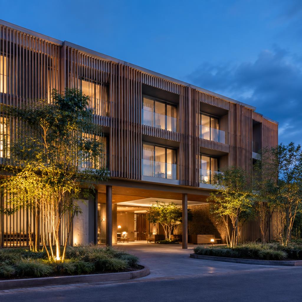 Boutique hotel facade
